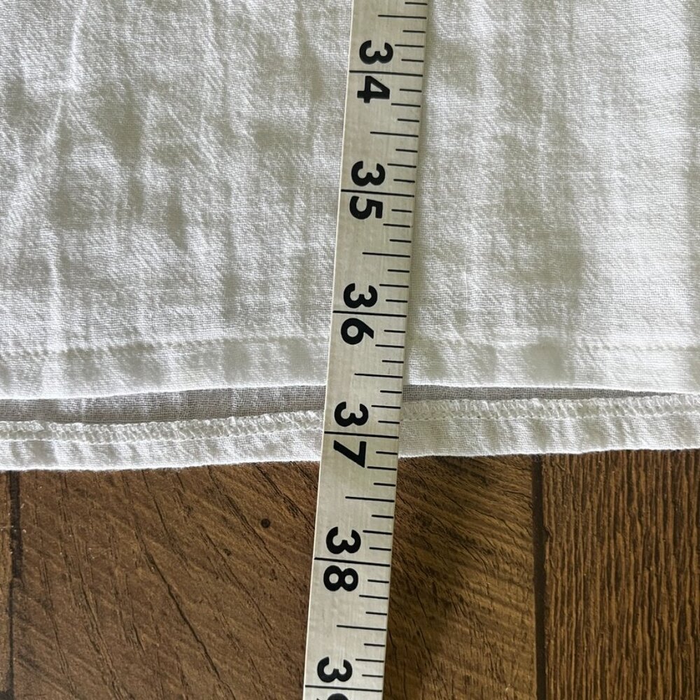 Blanc Du Nil Dress Size T3 Large White Cotton Gauze Drawstring Beach Resort - Picture 13 of 13
